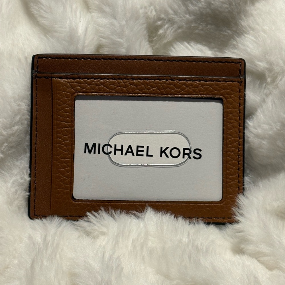 Michael Kors Tan Leather Card Holder - Picture 2 of 2